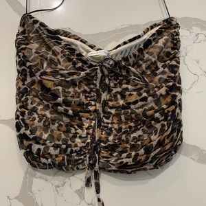 NWT Urban Outfitters strapless animal print crop top.